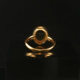 18k Yellow Gold Green Tourmaline and Diamond Halo Ring Size 4.5