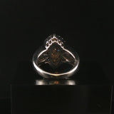 10k White Gold and 1cttw Diamond Ladies Cluster Ring Size 5