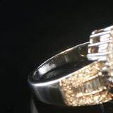 10k White Gold and 1cttw Diamond Ladies Cluster Ring Size 5