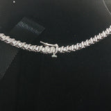 14k White Gold 10cttw Diamond Graduated S Link Riviera Tennis Necklace 18"