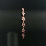 14k White and Rose Gold 2.80cttw Diamond Fancy Link Bracelet 7.25"