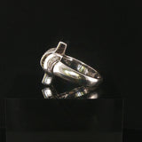18k White Gold and 2cttw Princess and Baguette Cut Diamond Heavy Ring Size 6.5