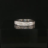 18k White Gold and 0.25cttw Diamond Half Eternity Band Ring Size 7