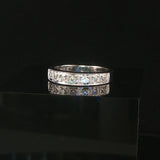 18k White Gold and 0.25cttw Diamond Half Eternity Band Ring Size 7