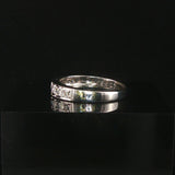 18k White Gold and 0.25cttw Diamond Half Eternity Band Ring Size 7