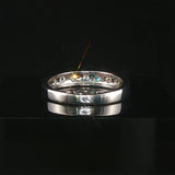 18k White Gold and 0.25cttw Diamond Half Eternity Band Ring Size 7
