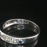 18k White Gold and 0.25cttw Diamond Half Eternity Band Ring Size 7