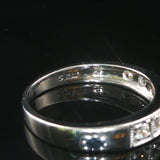 18k White Gold and 0.25cttw Diamond Half Eternity Band Ring Size 7