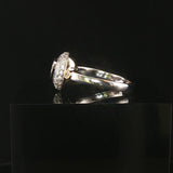 18k White and Yellow Gold 0.85cttw Diamond Fancy Heart Ring Size 7