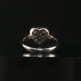 18k White and Yellow Gold 0.85cttw Diamond Fancy Heart Ring Size 7