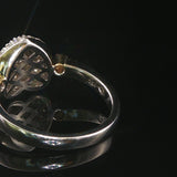 18k White and Yellow Gold 0.85cttw Diamond Fancy Heart Ring Size 7
