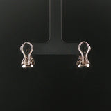 18k White Gold and 1.50cttw Pave Set Diamond Solid X Huggie Earrings