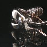 18k White Gold and 1.50cttw Pave Set Diamond Solid X Huggie Earrings