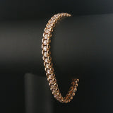 14k Yellow Gold and 2.25cttw Diamond Vintage Fancy Link Bracelet 7.75"
