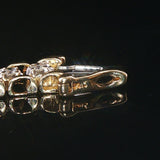 14k Yellow Gold and 2.25cttw Diamond Vintage Fancy Link Bracelet 7.75"