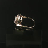 14k White Gold and 0.85cttw Diamond Ladies Fancy Ring Size 7.75