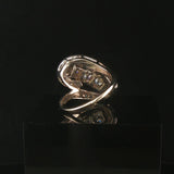 14k White Gold and 0.85cttw Diamond Ladies Fancy Ring Size 7.75