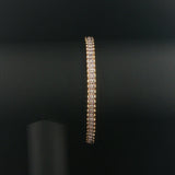 14k Yellow and White Gold 0.70cttw Diamond Fancy Link Bracelet 7"