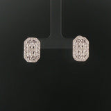 14k White Gold and 0.25cttw Diamond Vintage Filigree Stud Earrings