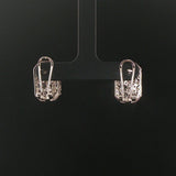 14k White Gold and 0.25cttw Diamond Vintage Filigree Stud Earrings