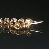 14k Yellow Gold and 1.50cttw Diamond Vintage Solid Link Bracelet 7.25"