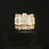 14k Yellow Gold and 1.75cttw Diamond Men's Large Ring Size 11