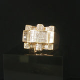 14k Yellow Gold and 1.75cttw Diamond Men's Large Ring Size 11