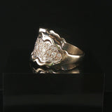 14k White Gold and 1cttw Diamond Vintage Ladies Band Ring Size 8