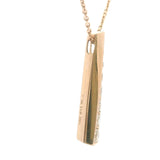 18k Rose Gold and 0.85ct Diamond Bar Pendant Necklace 20"