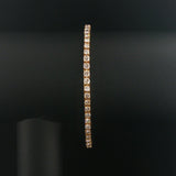 14k Yellow Gold and 6cttw Diamond Solid Vintage Tennis Bracelet 7"