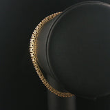 14k Yellow Gold and 6cttw Diamond Solid Vintage Tennis Bracelet 7"