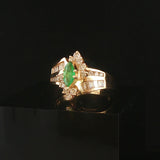 14k Yellow Gold Emerald and 0.75cttw Diamond Ladies Ring Size 8.5