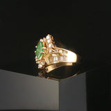 14k Yellow Gold Emerald and 0.75cttw Diamond Ladies Ring Size 8.5