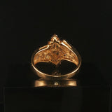 14k Yellow Gold Emerald and 0.75cttw Diamond Ladies Ring Size 8.5