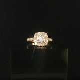 Neil Lane 14k Yellow Gold 1.40cttw Diamond Cushion Halo Engagement Ring Size 6.5