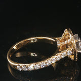Neil Lane 14k Yellow Gold 1.40cttw Diamond Cushion Halo Engagement Ring Size 6.5
