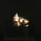 14k Yellow Gold and 1cttw Diamond Vintage Ladies Fancy Band Ring Size 8.5