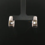 14k White Gold and 1cttw Pave Diamond Hoop Earrings