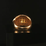 14k Yellow Gold and 0.75cttw Diamond Vintage Domed Bombe Ring Size 6