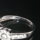 14k White and 0.75cttw Diamond Cluster Halo Ring Size 7