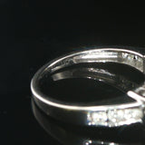 14k White and 0.75cttw Diamond Cluster Halo Ring Size 7