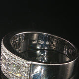 14k White Gold and 1cttw Pave Diamond Ladies Band Ring Size 9