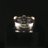 14k White and Yellow Gold 0.73cttw Diamond Men's Solid Ring Size 10.5