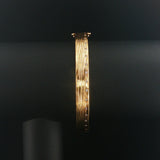 Roberto Coin 18k Yellow Gold 29g Vintage Solid Diamond Bangle Bracelet Italy 7"