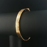 Roberto Coin 18k Yellow Gold 29g Vintage Solid Diamond Bangle Bracelet Italy 7"