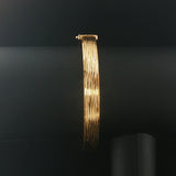 Roberto Coin 18k Yellow Gold 29g Vintage Solid Diamond Bangle Bracelet Italy 7"