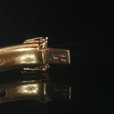 Roberto Coin 18k Yellow Gold 29g Vintage Solid Diamond Bangle Bracelet Italy 7"