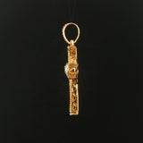 10k Yellow and White Gold 1.47cttw Diamond Large Cross Pendant 2"