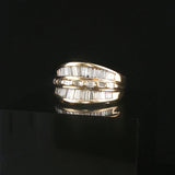 18k Yellow Gold and 2cttw Baguette Diamond Men's Ring Size 9.5