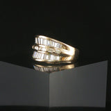 18k Yellow Gold and 2cttw Baguette Diamond Men's Ring Size 9.5